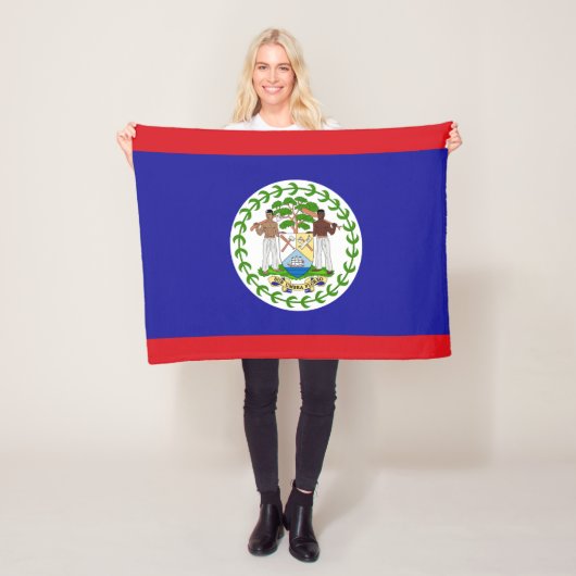 Belizeaanse vlag fleece deken (In situ)