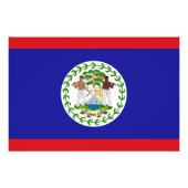 Belizeaanse vlag foto afdruk (Voorkant)