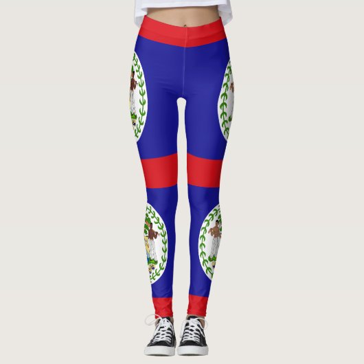 Belizeaanse vlag leggings (Voorkant)