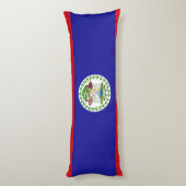Belizeaanse vlag lichaamskussen (Achterkant (Verticaal))