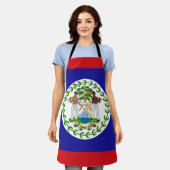 Belizeaanse vlag schort (Gedragen)