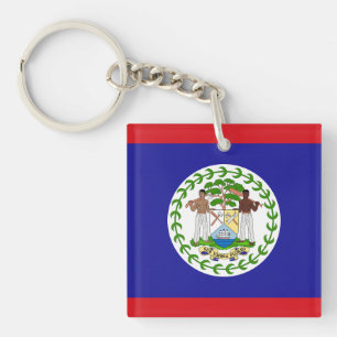 Belizeaanse vlag sleutelhanger