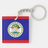 Belizeaanse vlag sleutelhanger (Achterkant)