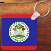 Belizeaanse vlag sleutelhanger (Achterkant)