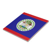 Belizeaanse vlag tegeltje (Zijkant)