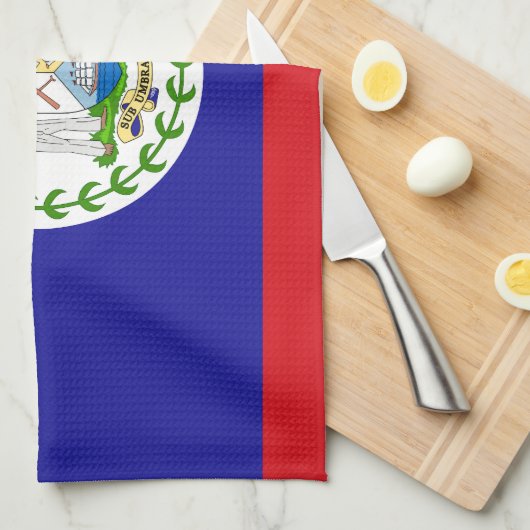 Belizeaanse vlag theedoek (Quarter Fold)
