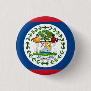 Belizeaanse vlag, vlag Belize Ronde Button 3,2 Cm
