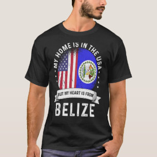 Belizean American Patriot Grown Proud Home USA Fla T-shirt
