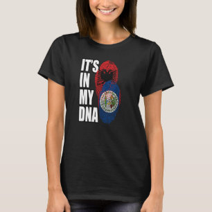 Belizean en Albanees erfgoed van de gemengde DNA-v T-shirt
