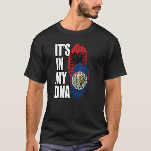 Belizean en Albanees erfgoed van de gemengde DNA-v T-shirt