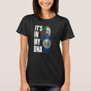Belizean en Algerijns Mix DNA-vlaggenerfgoed T-shirt