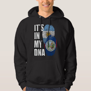 Belizean en Argentijnse mix DNA vlag erfgoed Hoodie