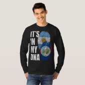 Belizean en Argentijnse mix DNA vlag erfgoed T-shirt (Voorkant volledig)