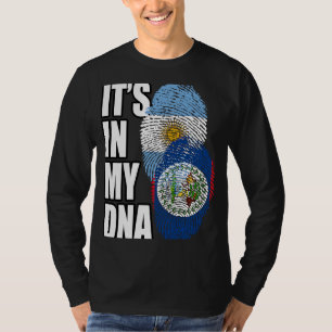 Belizean en Argentijnse mix DNA vlag erfgoed T-shirt