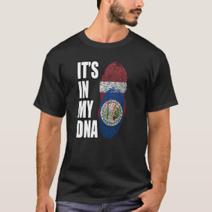 Belizean en Letse Mix DNA-vlag T-shirt
