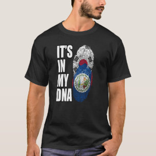Belizean en Zuid-Koreaanse vlag inzake het erfgoed T-shirt
