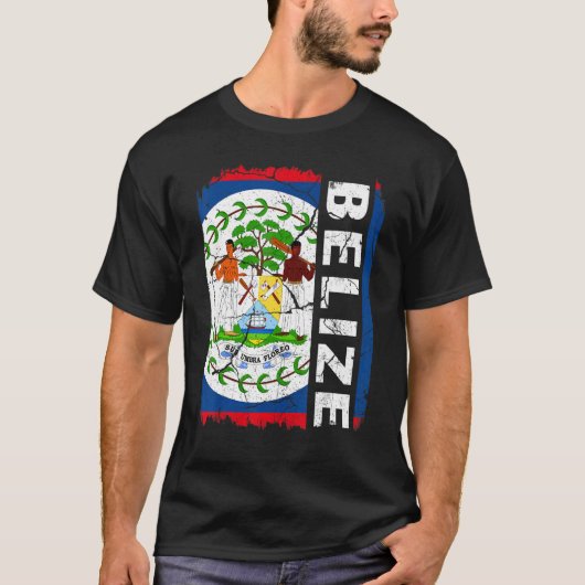  Belizean Flag Belize Pride Roots Heritage T-shirt (Voorkant)