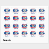 Belizean Flag design Ronde Sticker (Vel)