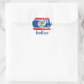 Belizean Flag design Ronde Sticker (Tas)