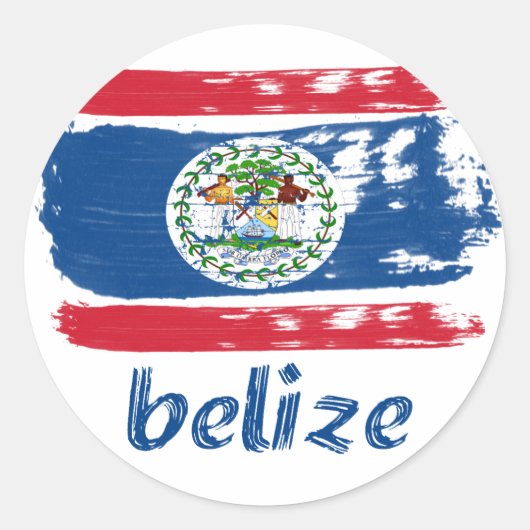 Belizean Flag design Ronde Sticker (Voorkant)