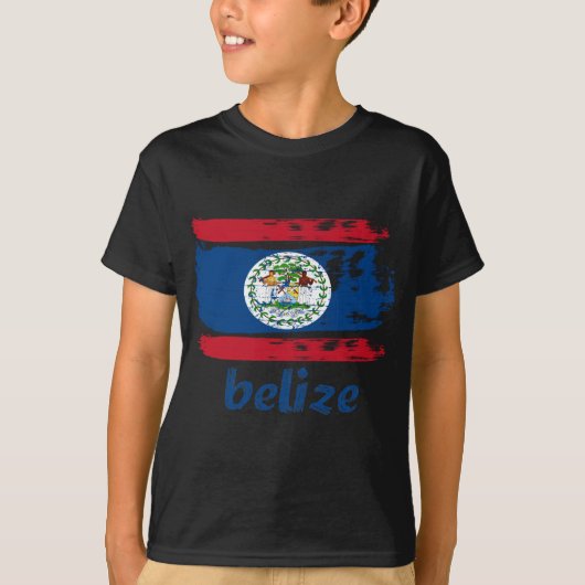 Belizean Flag design T-shirt (Voorkant)