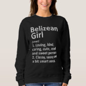 BELIZEAN MEISJE BELIZE Gift Grappig Land Home Root Trui (Voorkant)