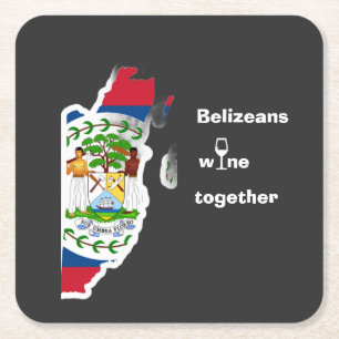 Belizeanen Drinken Samen T-shirt Kartonnen Onderzetters