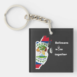 Belizeanen Drinken Samen T-shirt Sleutelhanger