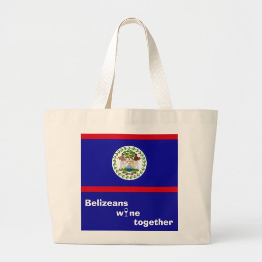 Belizeans Wine Reusable Together Tote Bag Purse (Voorkant)
