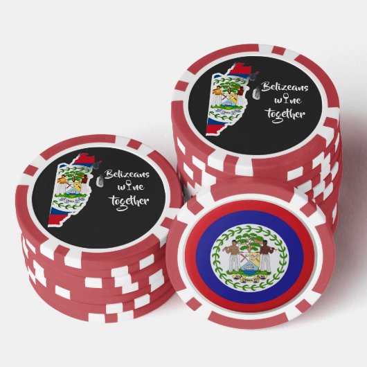 Belizeans Wine Together Poker Chips (Opstapeling)