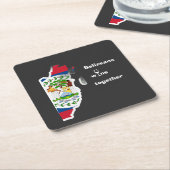 Belizeans Wine Together Shirt Kartonnen Onderzetters (Schuin)