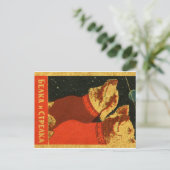 Belka en Strelka Briefkaart (Staand voorkant)