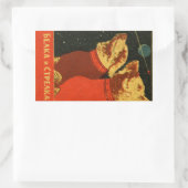 Belka en Strelka Rechthoekige Sticker (Tas)