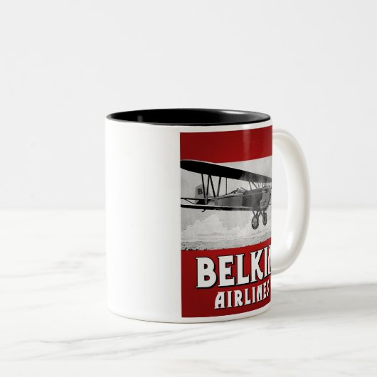 Belkin Airlines-mok Tweekleurige Koffiemok (Voorkant rechts)