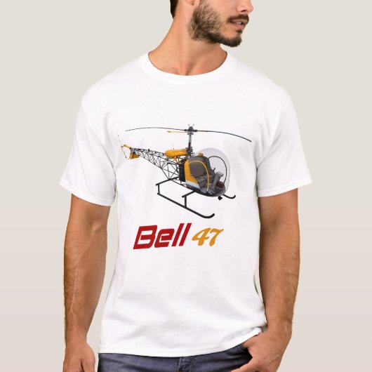 Bell 47-helikopter, bel 47 g, bel 47 t-shirt (Voorkant)