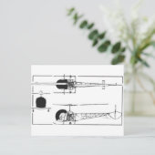 Bell 47 Helikopter Briefkaart (Staand voorkant)