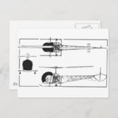 Bell 47 Helikopter Briefkaart (Voorkant / Achterkant)