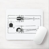 Bell 47 Helikopter Muismat (Met muis)