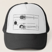 Bell 47 Helikopter Trucker Pet (Voorkant)