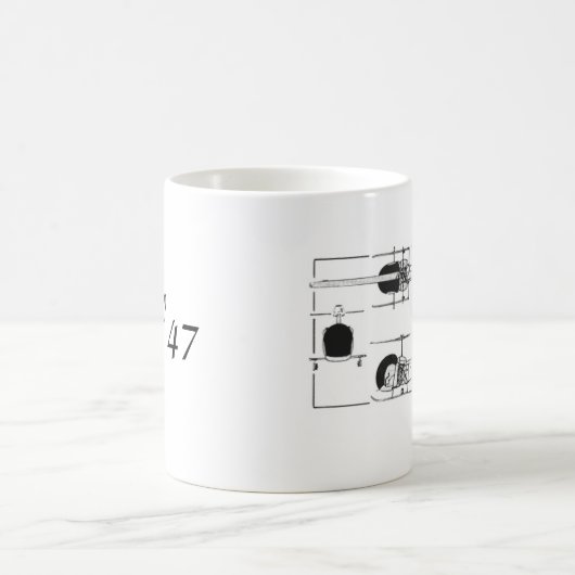 Bell 47 Mok voor helikopterkoffie (Center)