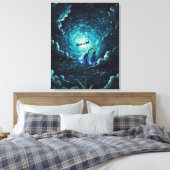 Bell Bloem bij nacht Canvas Afdruk (Insitu (Slaapkamer))