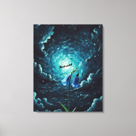 Bell Bloem bij nacht Canvas Afdruk