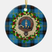 Bell Clan Badge & Tartan Persoonlijke mas Keramisch Ornament (Voorkant)