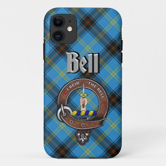 Bell Clan Badge & Tartan Phone Case (Achterkant)