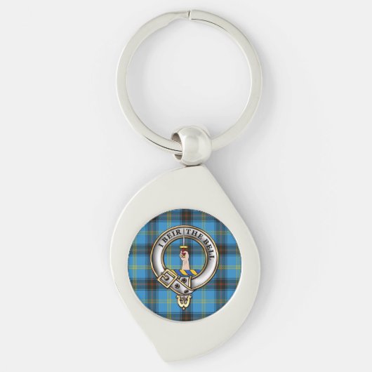 Bell Clan Badge & Tartan Sleutelhanger (Voorkant)