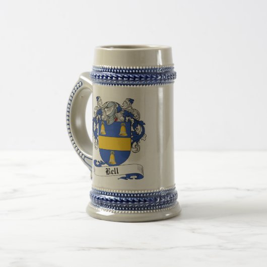 Bell Coat of Arms Stein - Family Crest Bierpul (Voorkant links)