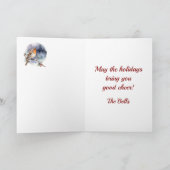 Bell Crest & Tartan w/Robin Gepersonaliseerd Kaart (Binnen)