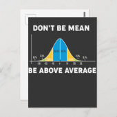 Bell Curve Statistics Humor Mathematisch Gift Briefkaart (Voorkant / Achterkant)