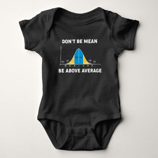 Bell Curve Statistics Humor Mathematisch Gift Romper (Voorkant)