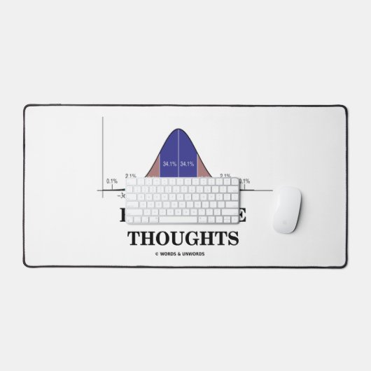 Bell Curve Thoughts Statistics Humor Bureaumat (Keyboard & Muis)